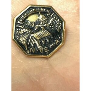 Vintage NEA Life Member High Quality Schoolhouse Design Lapel PIN